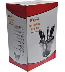 سرویس چاقو اشپزخانه 9 پارچه برایتون مدل 6008